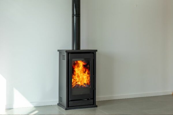 Poêle À Flamme Réelle Rotative Pour Espace De Vie, 40x19cm, Poêle À